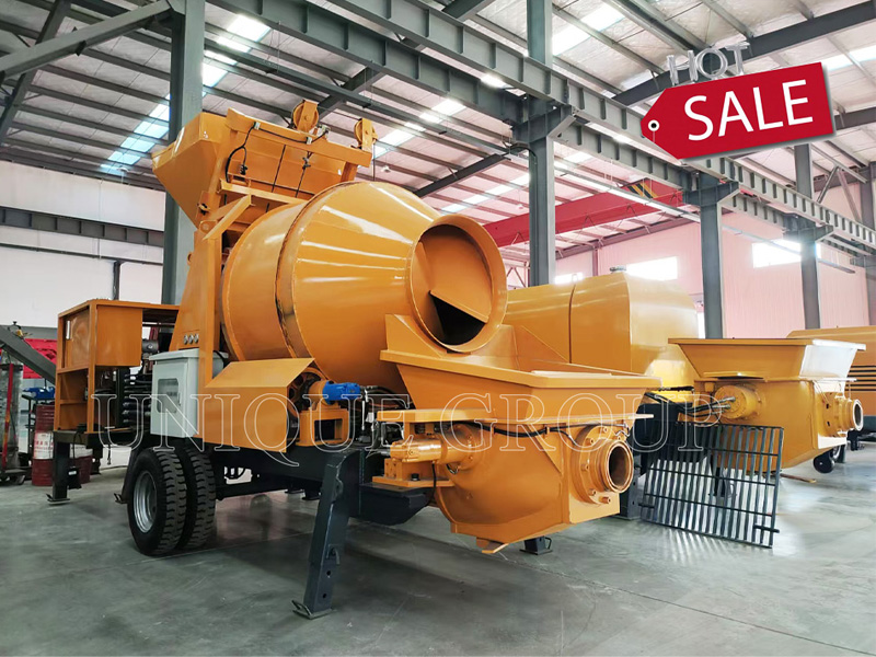 Concrete pump with Mixer
